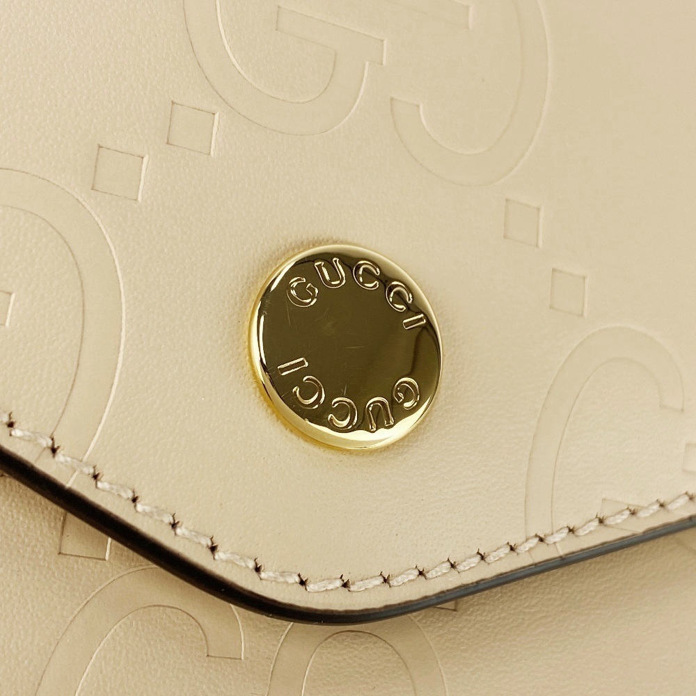 Gucci GG Super Shoulder Bag Leather Beige - Picture 8 of 10